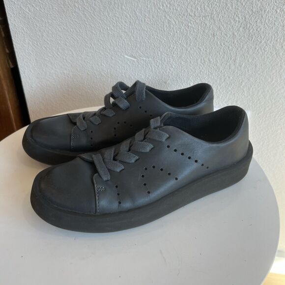 Camper Courb Leather Navy Sneaker 37/7 Lace Up Women’s Comfort - Picture 2 of 5